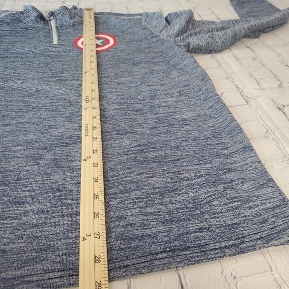 Marvel Youth Large 42-44 Blue Long Sleeve 1/4 Zip Pullover Lightweight Sweater - Picture 10 of 10